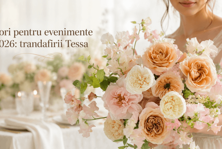Flori pentru evenimente 2026: trandafirii Tessa, alegerea luxoasă pentru decoruri memorabile