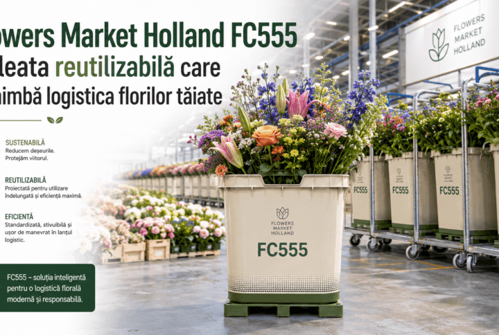 FC555: galeata reutilizabila care schimba logistica florilor taiate