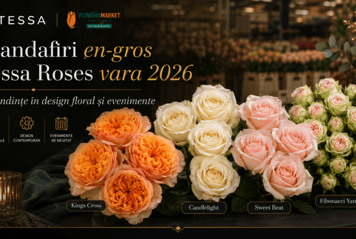 Trandafiri en-gros Tessa Roses vara 2026: noi tendințe în design floral și evenimente