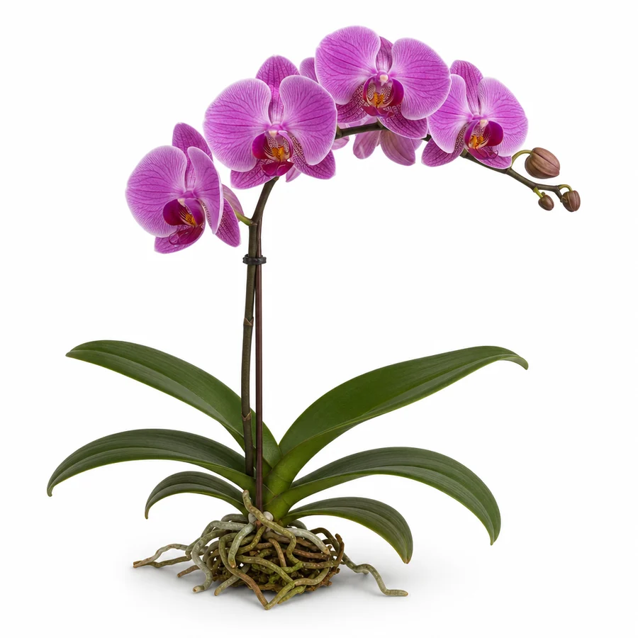 Orhidee (Orchidaceae) pe fundal alb