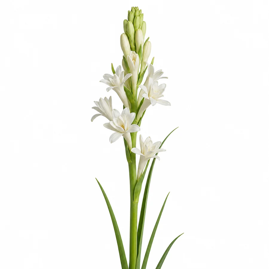 Tuberoza (Agave amica) pe fundal alb