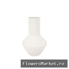 Fiore White Vase Neck Textured Iron 31x31x46cm Nm