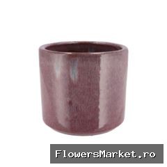 Javea Cilinder Pot Glazed Pink 17x15cm