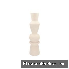 Lisboa White Vase Curves 20x20x72cm