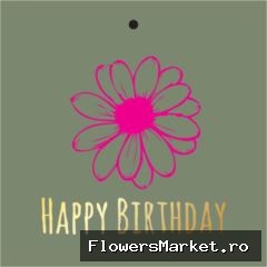 Labels Kaart 7*7cm x20 Happy Birthday