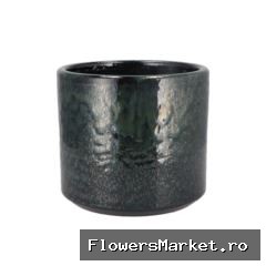 Javea Cilinder Pot Glazed Green 20x18cm