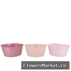 Zinc Summer Pink Mix Basic Bowl Ass 34x14x30cm
