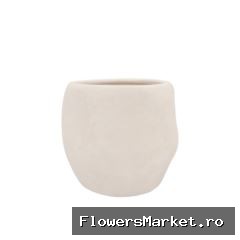 Lisboa White Pot 16x16x15cm