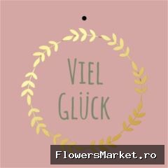 Labels Kaart 7*7cm x20 Viel Glück