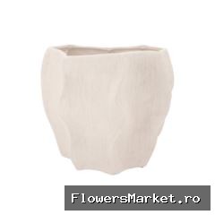 Lisboa White Pot Wave 38x38x33cm