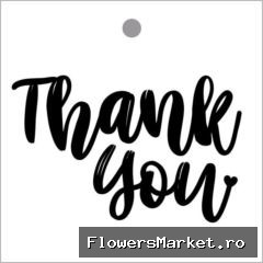 Labels Kaart 7*7cm x20 Thank you