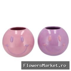 Smiley Dreamy Purple Mix Vase Ass 21x21x18cm Nm