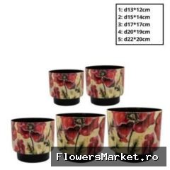 Metaal Camelia pot S/5 d22*20cm
