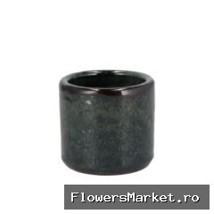 Javea Cilinder Pot Glazed Green 9x9cm