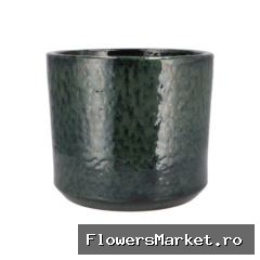 Javea Cilinder Pot Glazed Green 26x23cm