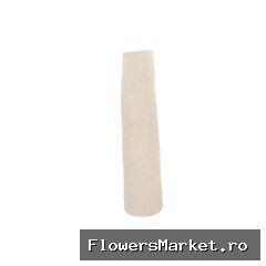 Porto White Vase Tube 16x16x61cm