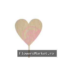 Moederdag 12cm Hart hout 7cm
