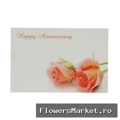 Labels Kaart 9*6cm x50 Happy Anniv.