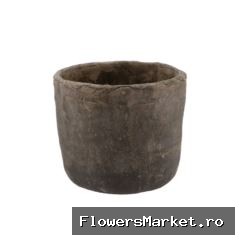 Iron Stone Grey Pot 16x14cm