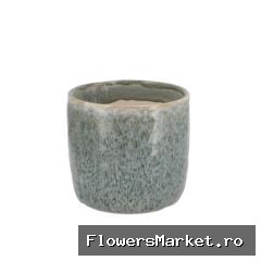 Iron Stone Blue Glazed Pot 12x11cm Nm
