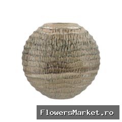 Inga Jada Green Oval Vase Active Glaze Wave 51x17x50cm Nm