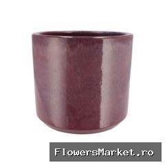 Javea Cilinder Pot Glazed Pink 26x23cm