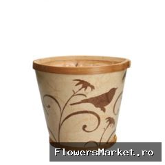 Hout Birds pot d17*15cm