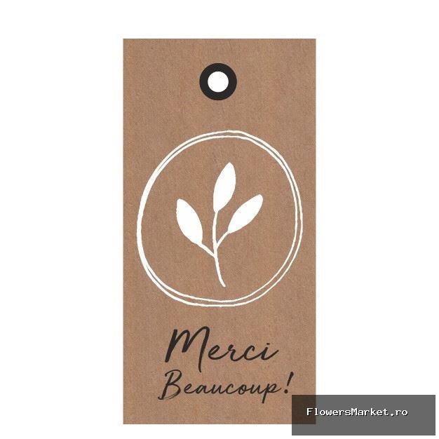 Labels Kaart 5*10cm x20 Merci