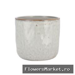 Iron Stone White Glazed Pot 24x23cm