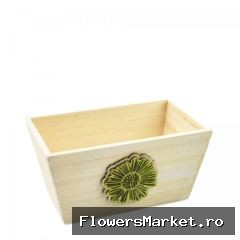 Hout Dona bak flower 19*11*10cm