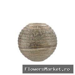 Inga Jada Green Oval Vase Active Glaze Wave 23x10x22cm Nm