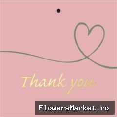 Labels Kaart 7*7cm x20 Thank you