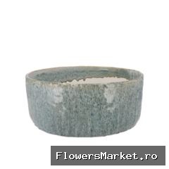 Iron Stone Blue Bowl Round 30x30x13cm Nm