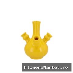 Rotterdam Yellow Vase Tulip 17x17x17cm Nm