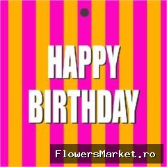 Labels Kaart 7*7cm x20 Happy Birthday