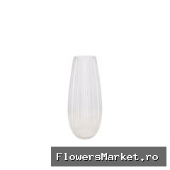 Glass Vase Cone Stripes 15x30cm