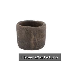 Iron Stone Grey Pot 9x8cm