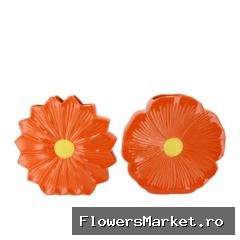 Bloom Orange Vase Daisy Ass 40x11x40cm Nm