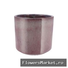 Javea Cilinder Pot Glazed Pink 24x21cm