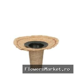 Boekethouder Jute bamboe d20*12cm