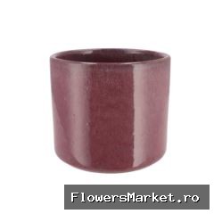 Javea Cilinder Pot Glazed Pink 20x18cm