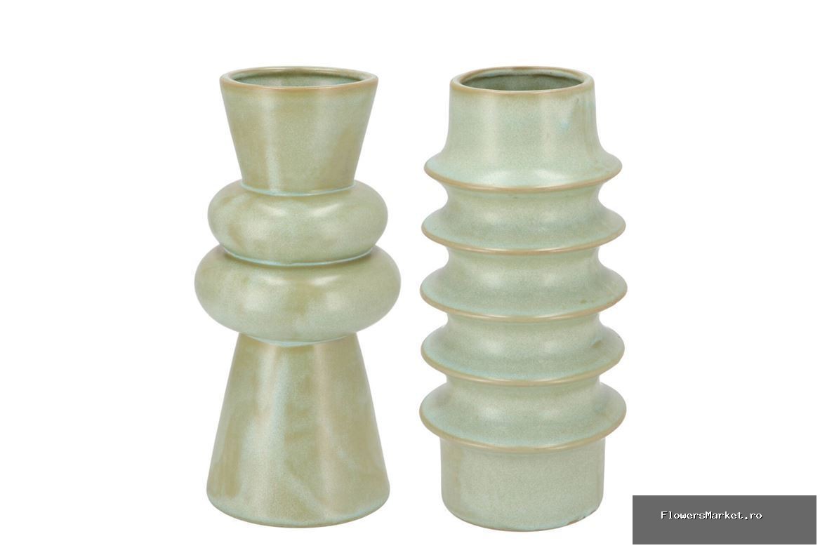 Dion Green Vase Sparkle Ass 13x13x26cm Nm